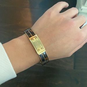 Tortoise and gold color bangle bracelet